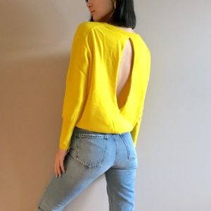 Aritzia wilfred cashmere open back sweater